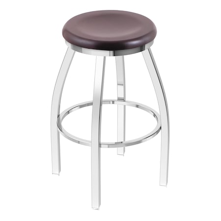 Holland Bar Stool Co 36" Swivel X-Tall Bar Stool, Chrome Finish, Dark Cherry Maple Seat 80236CHDCMpl